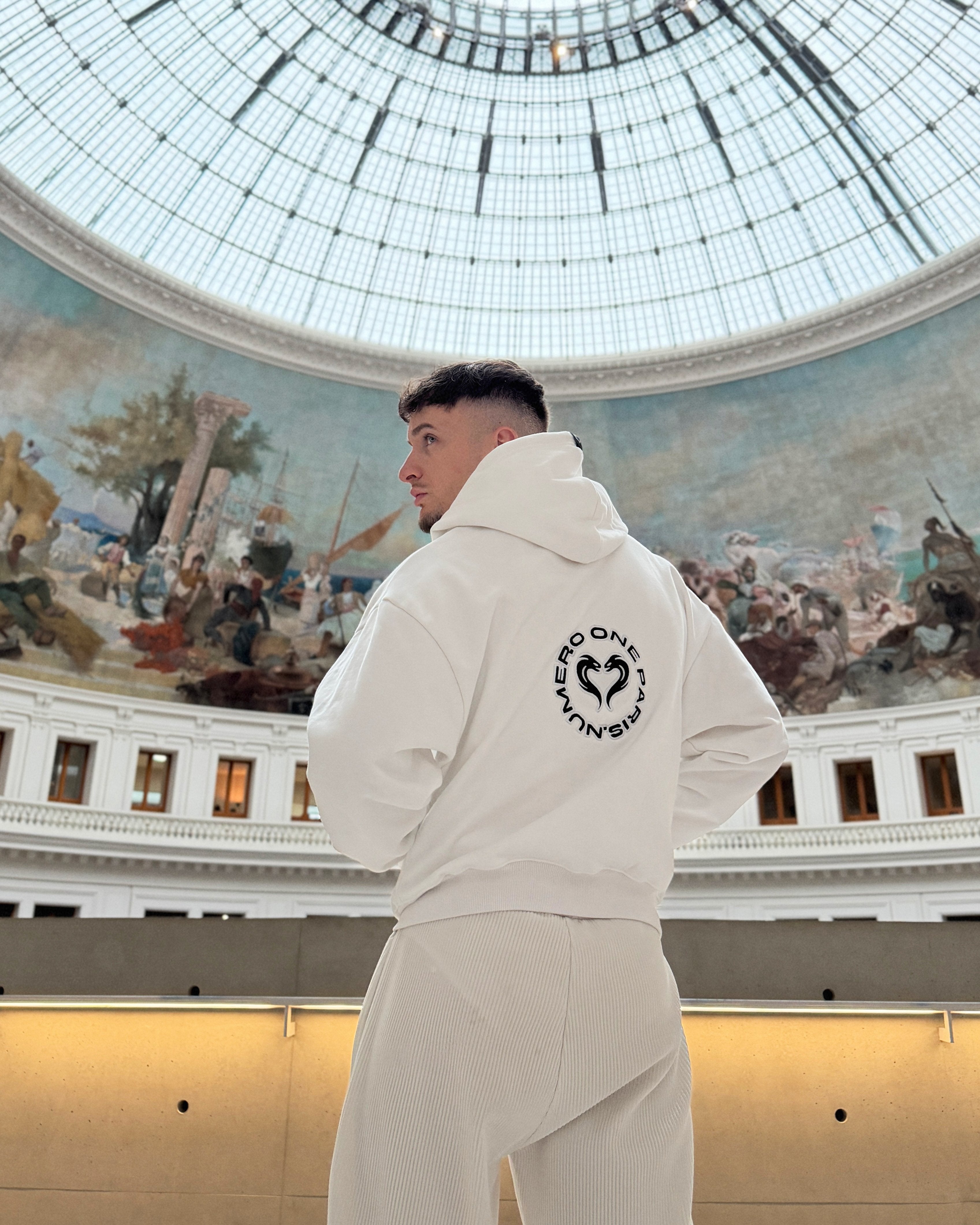 SWEAT ZIPPÉ - BLANC POLAIRE