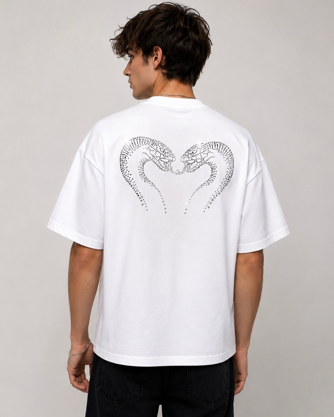 T-SHIRT COBRA DIAMANT - BLANC