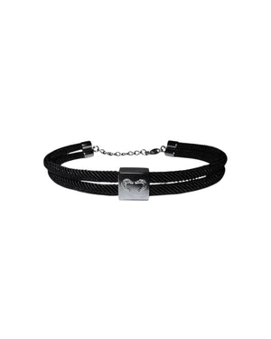 BRACELET CORDE - ARGENTÉ Numero One