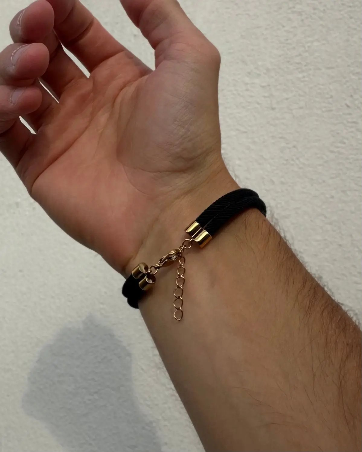 BRACELET CORDE - DORÉ Numero One