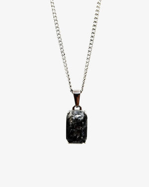 COLLIER ÉBÈNE - ARGENTÉ Numero One
