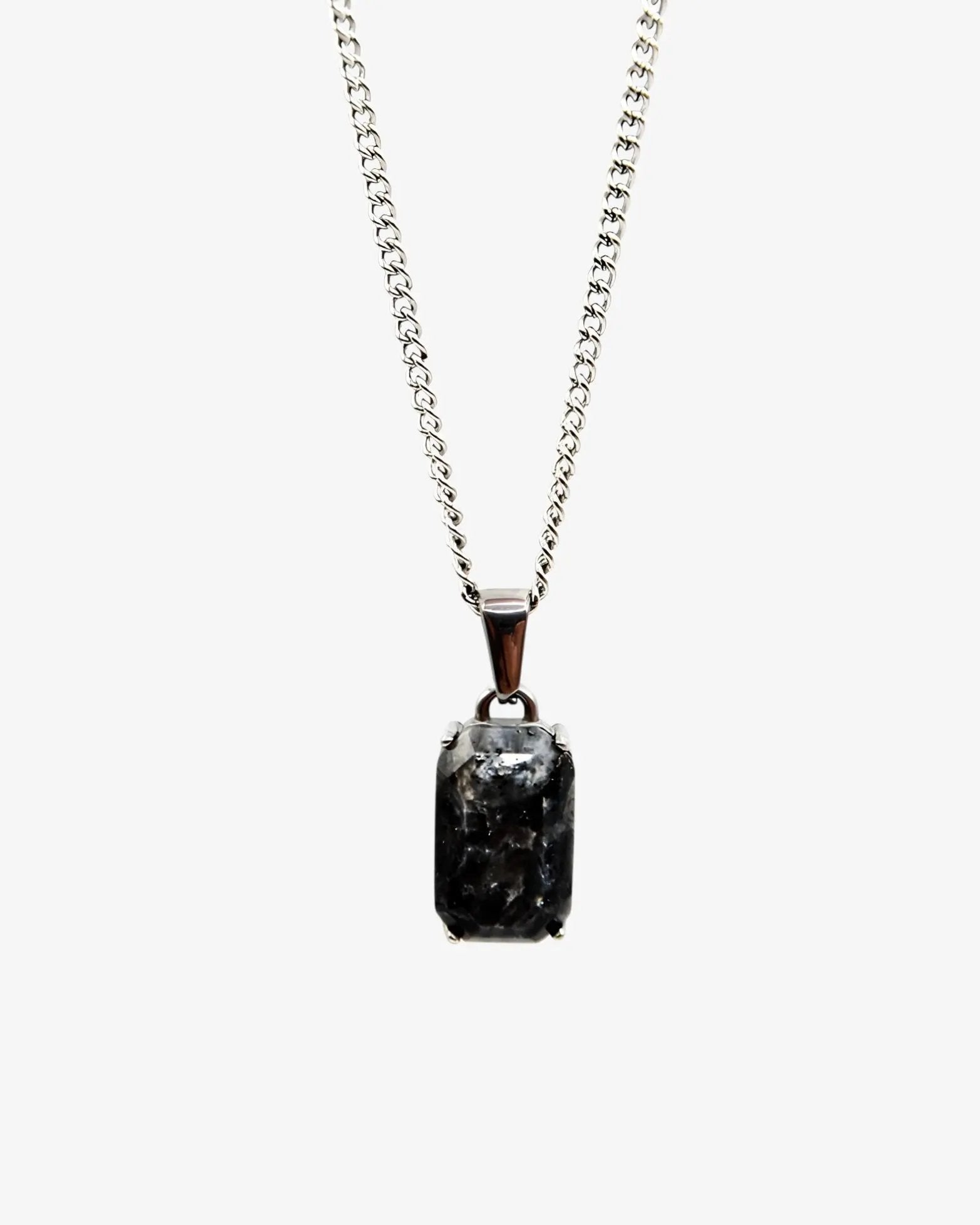 COLLIER ÉBÈNE - ARGENTÉ Numero One