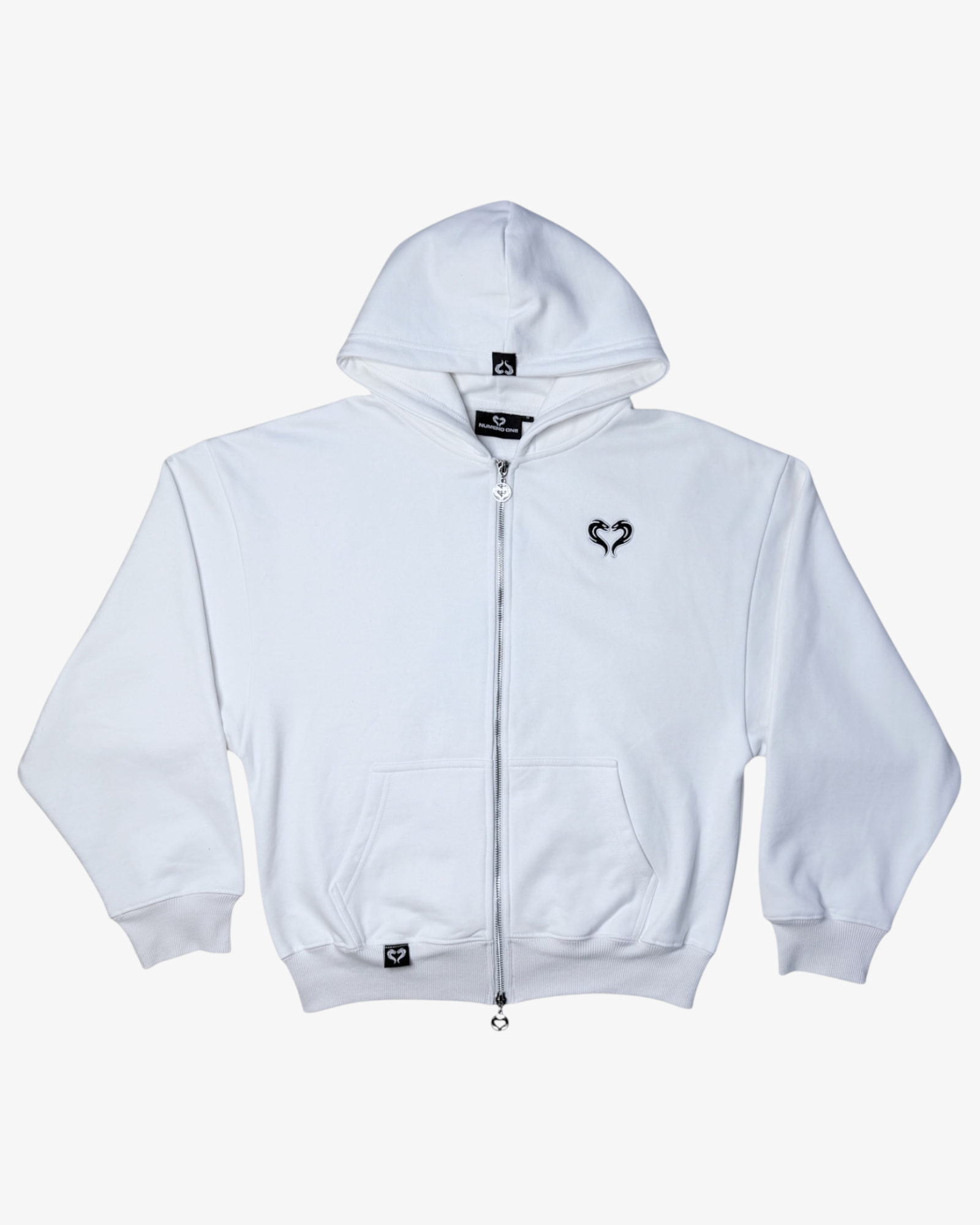 SWEAT ZIPPÉ - BLANC POLAIRE