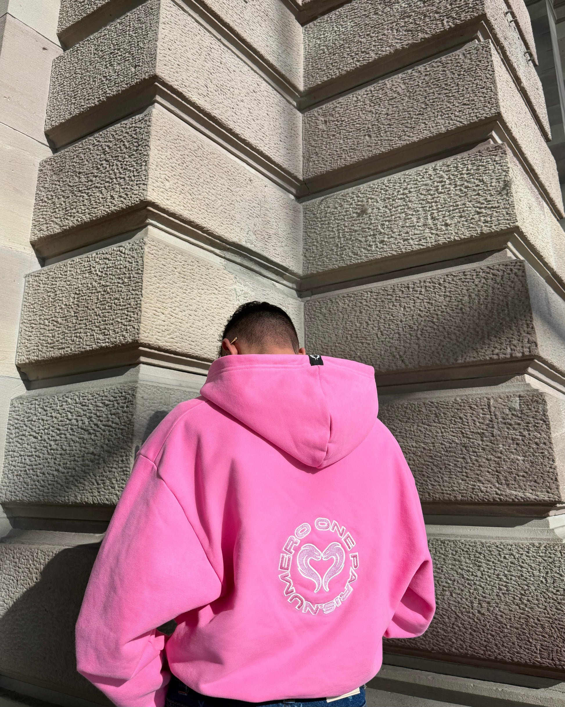 SWEAT ZIPPÉ - ROSE BUBBLE GUM