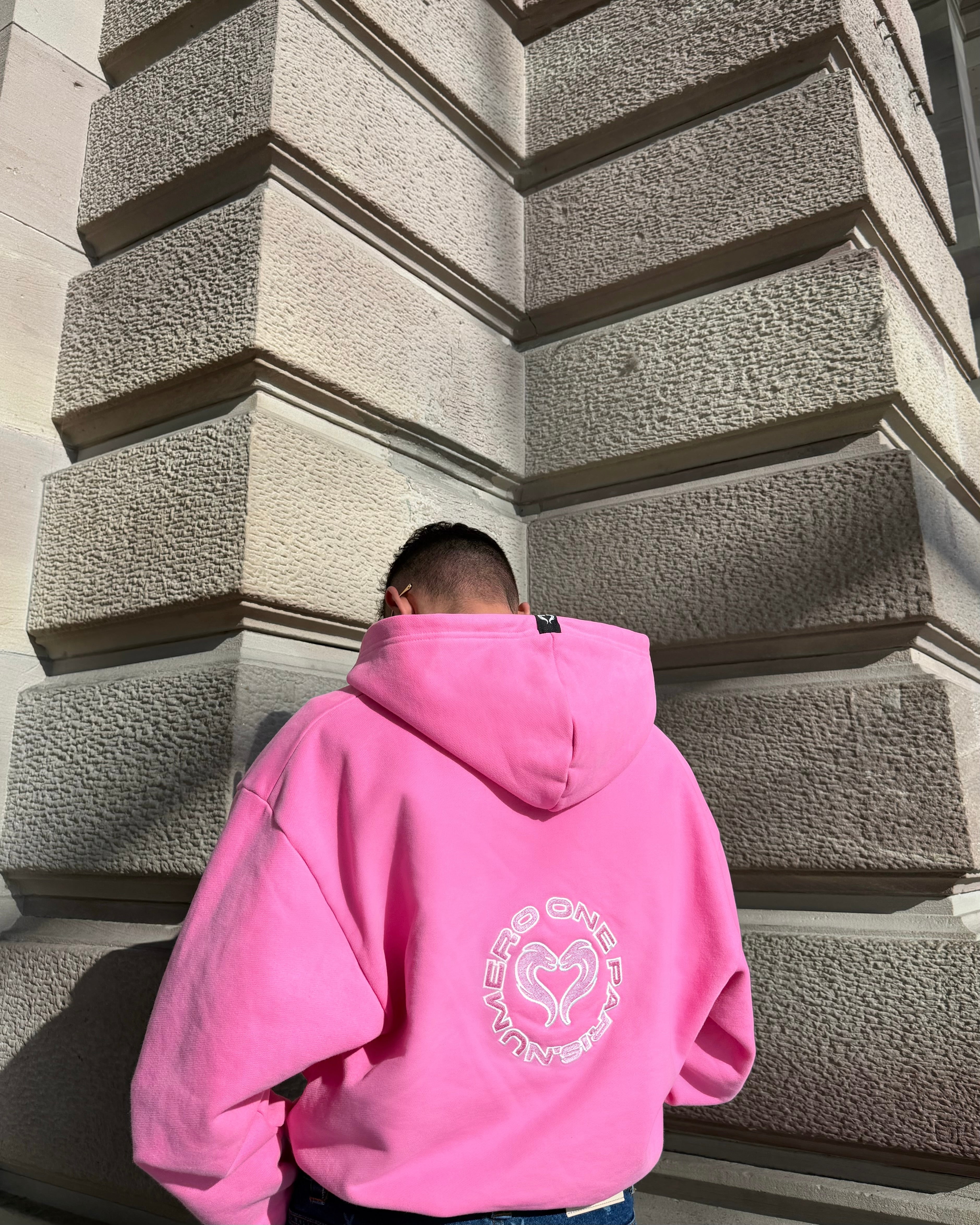 SWEAT ZIPPÉ - ROSE BUBBLE GUM