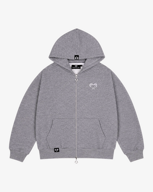 SWEAT ZIPPÉ - GRIS BÉTON
