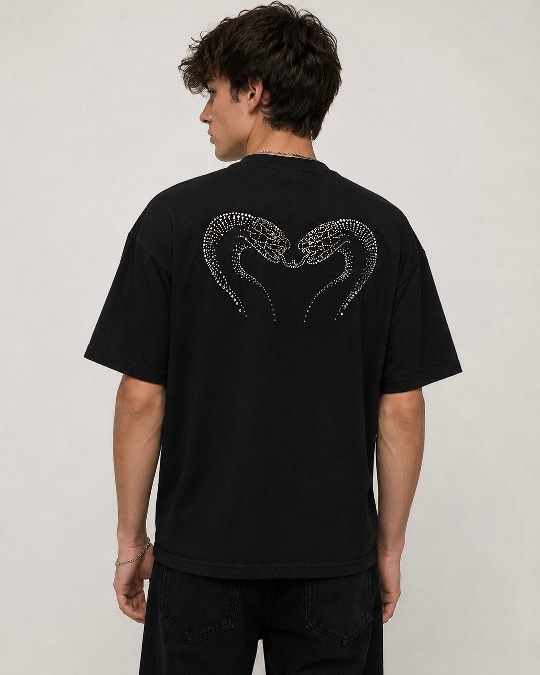 T-SHIRT COBRA DIAMANT - NOIR