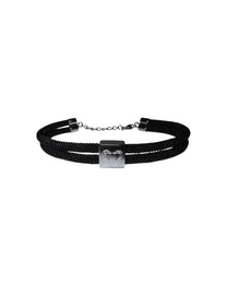 BRACELET CORDE - ARGENTÉ Numero One