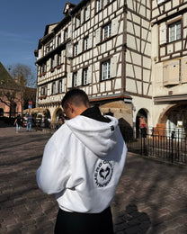 SWEAT ZIPPÉ - BLANC SNOW