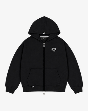 SWEAT ZIPPÉ - NOIR ONYX