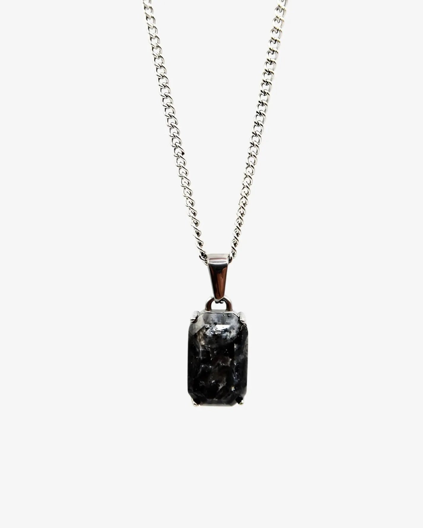COLLIER ÉBÈNE - ARGENTÉ Numero One