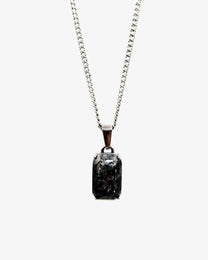 COLLIER ÉBÈNE - ARGENTÉ Numero One
