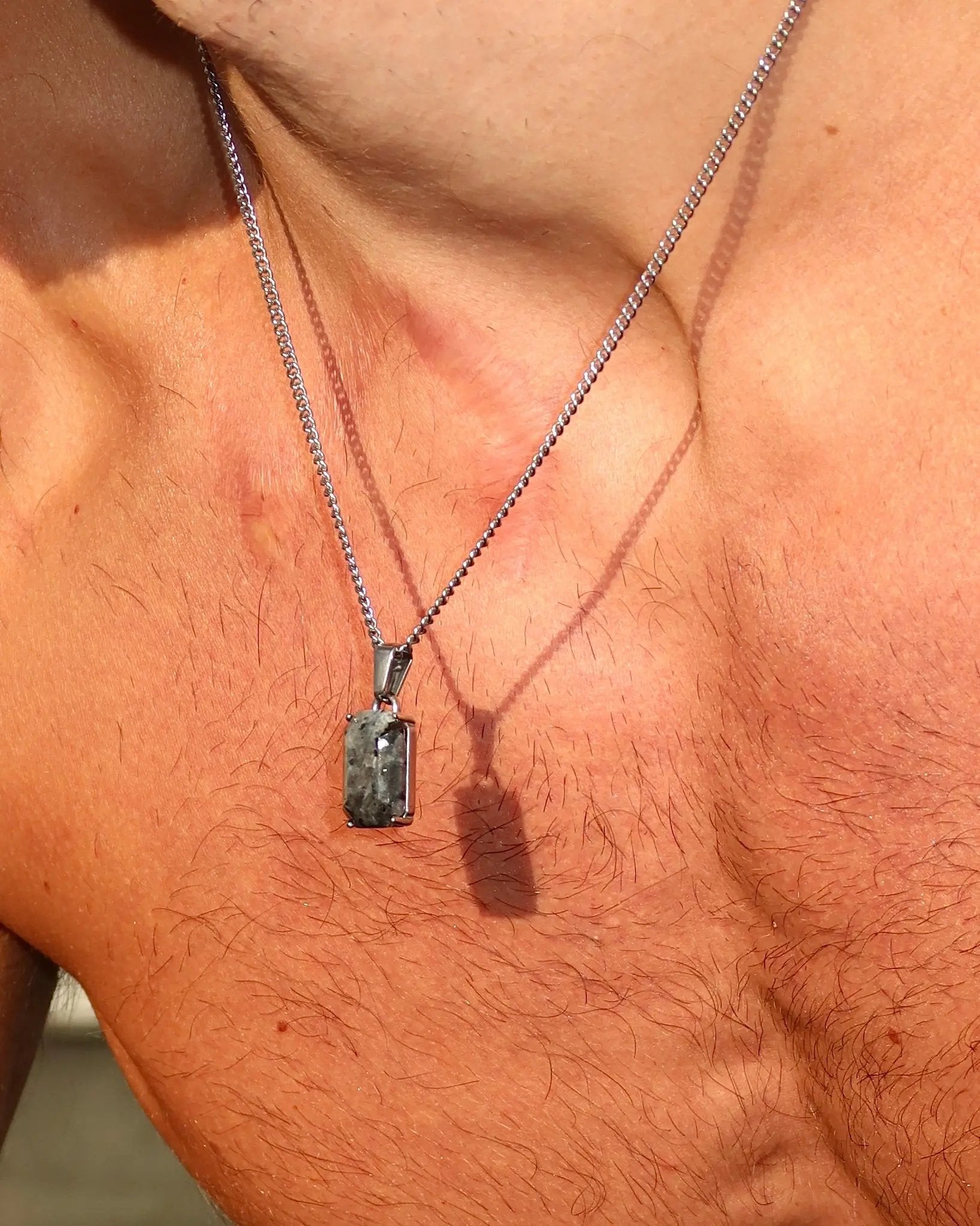 COLLIER ÉBÈNE - ARGENTÉ Numero One