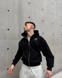 SWEAT ZIPPÉ - NOIR ONYX