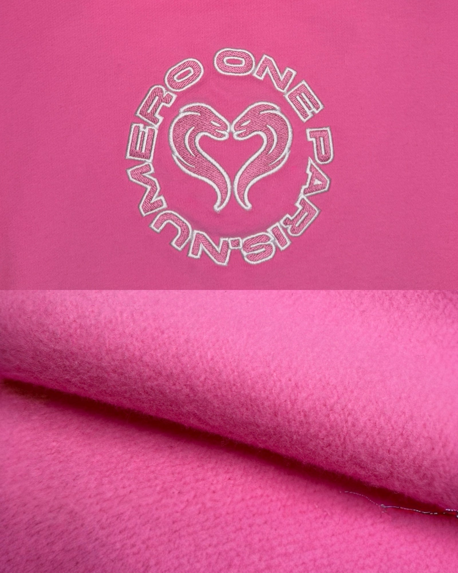 SWEAT ZIPPÉ - ROSE BUBBLE GUM