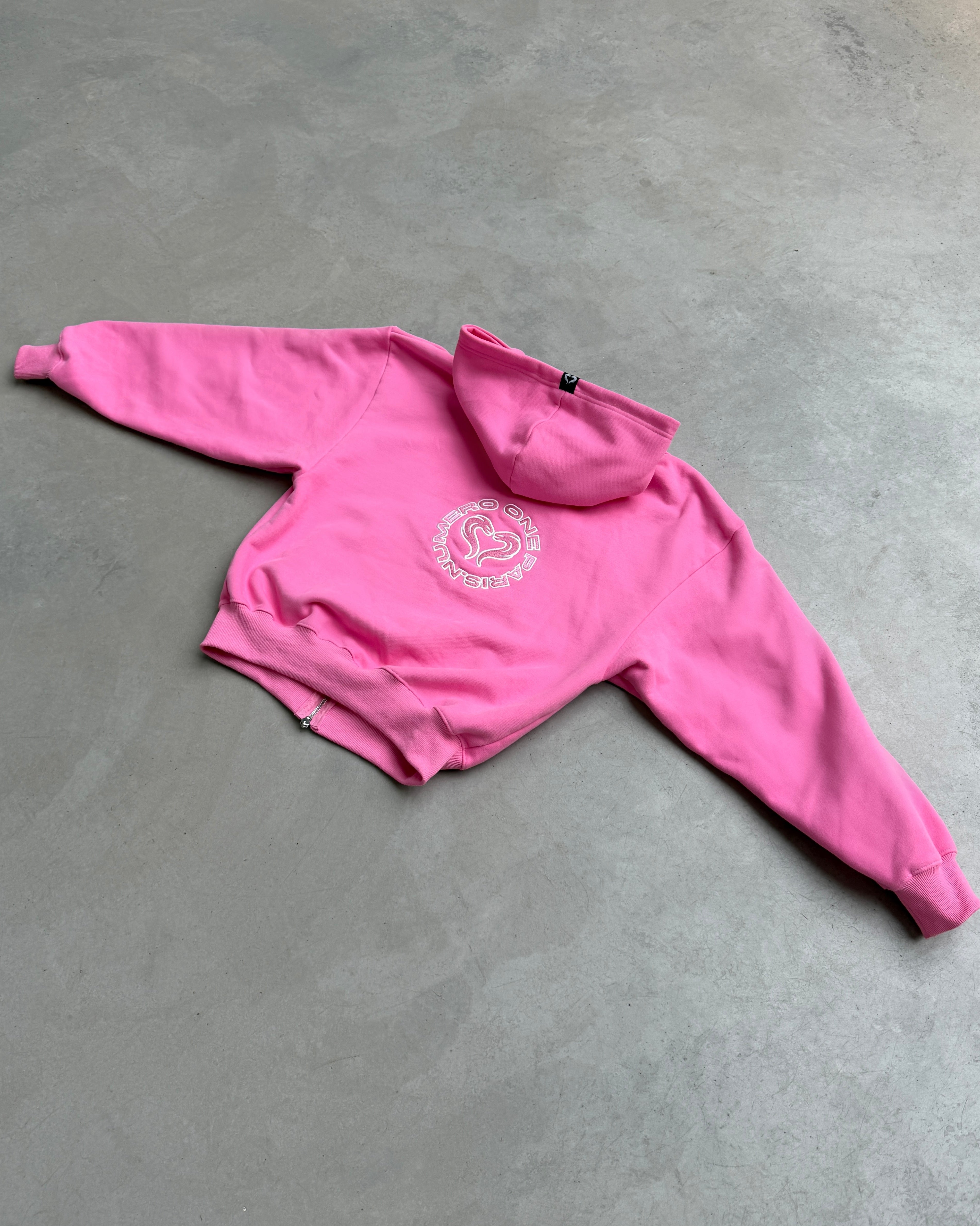 SWEAT ZIPPÉ - ROSE BUBBLE GUM