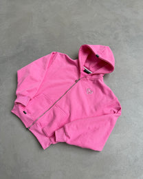 SWEAT ZIPPÉ - ROSE BUBBLE GUM