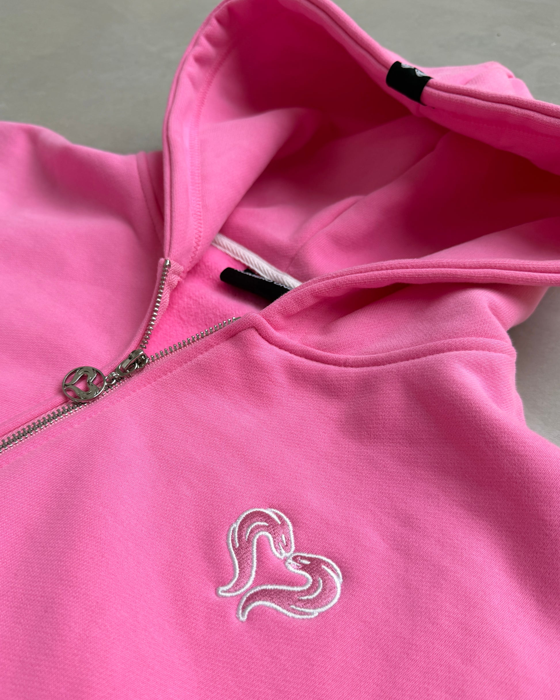 SWEAT ZIPPÉ - ROSE BUBBLE GUM