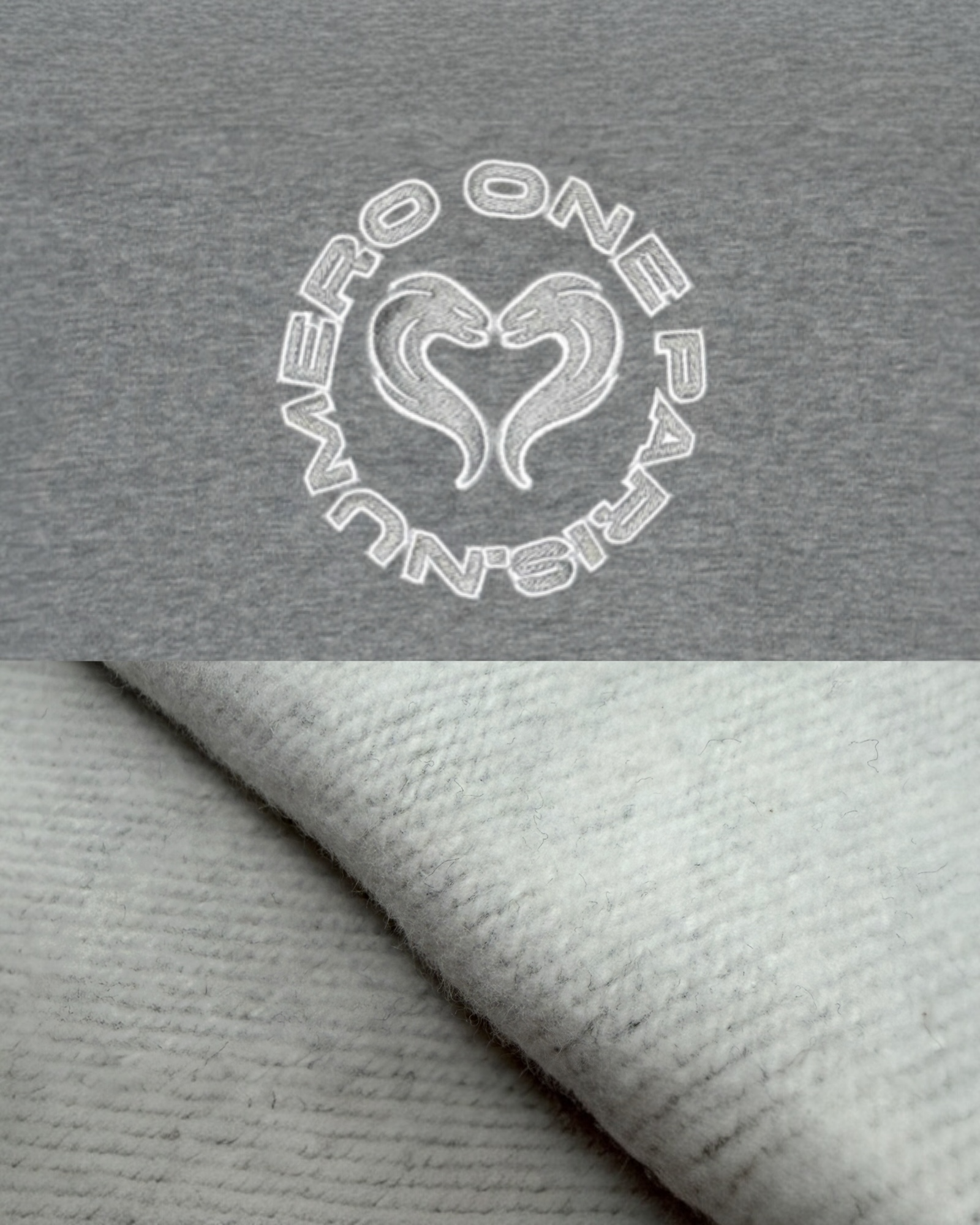 SWEAT ZIPPÉ - GRIS BÉTON