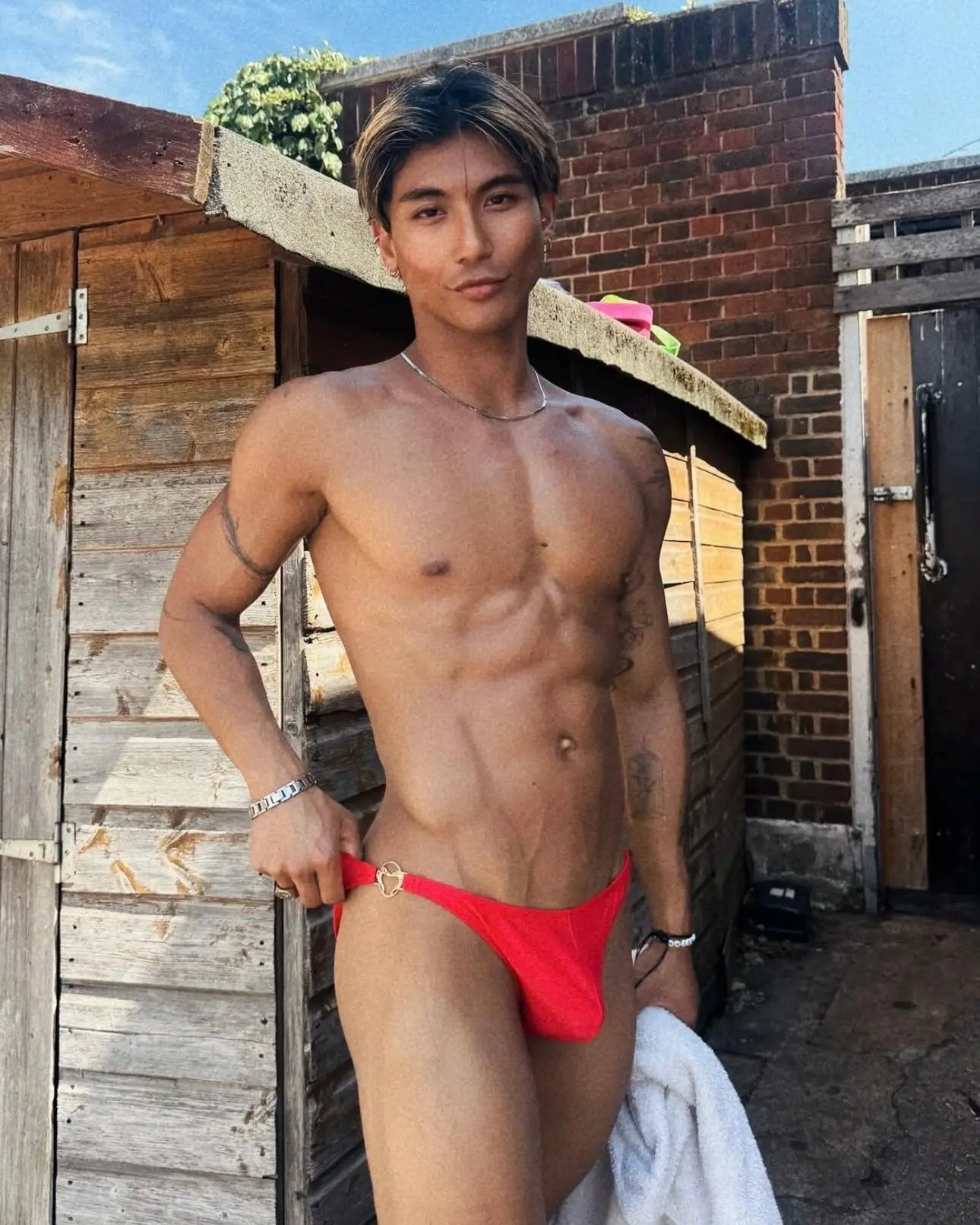 SLIP DE BAIN BIKINI - CHERRY